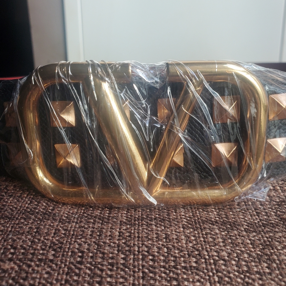 VALENTINO LEATHER ROCKSTUD BELT - Picture 2 of 4